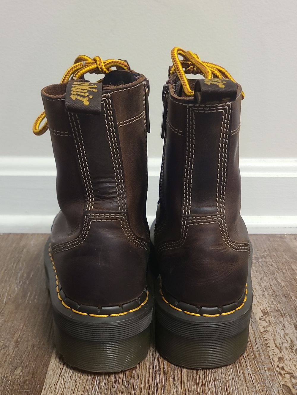 Dr Martens Jadon Arc Crazy Horse Platform Boots - Picture 7 of 9